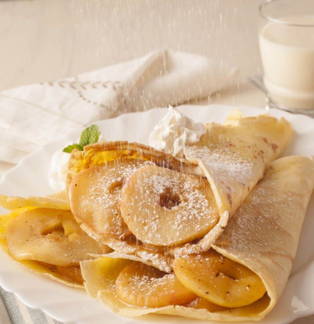 Receta Crepes Rellenos con Manzana