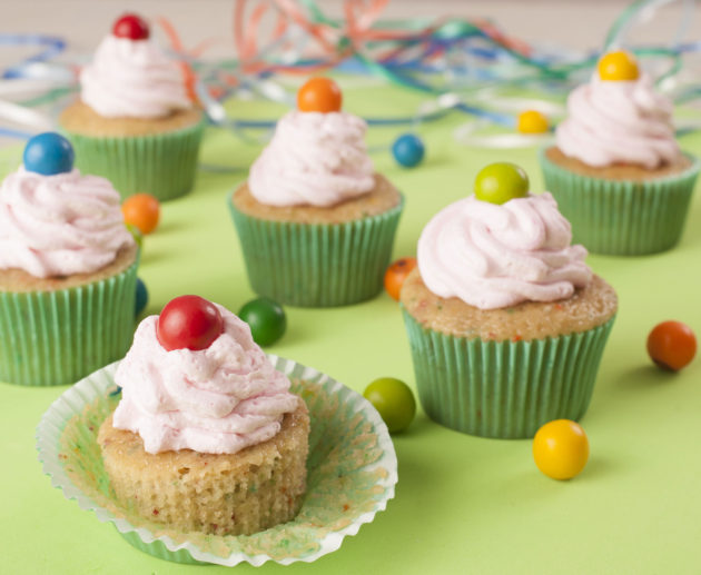 Receta Cupcakes Multicolor